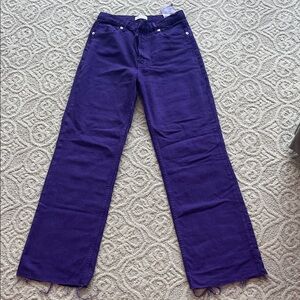 Zara Purple Wide-Leg Women's Jeans